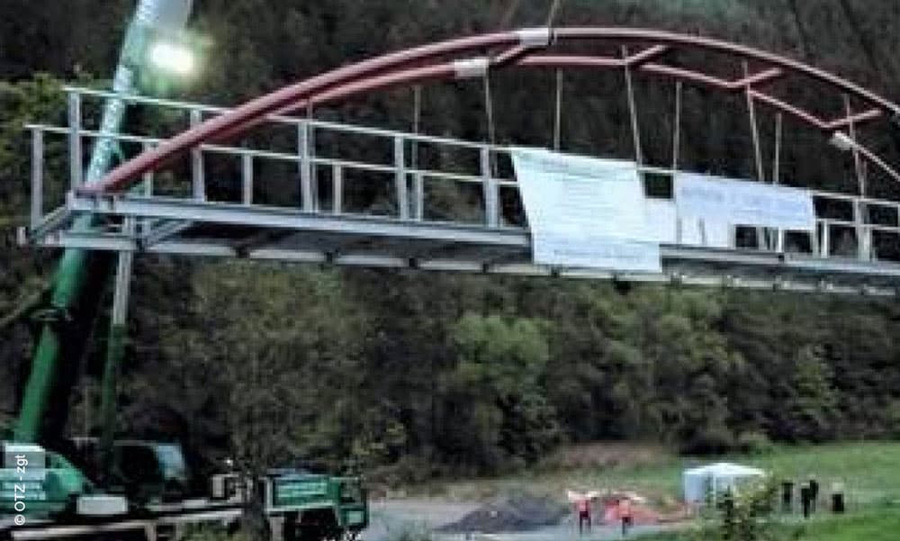 Neue Brücke für Schwarzatalradweg - Obstfelderschmiede